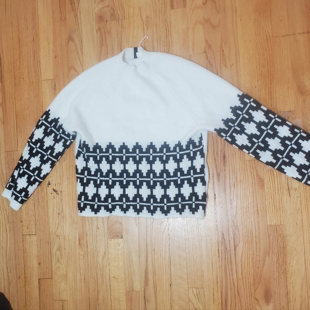 Black and White Turtleneck